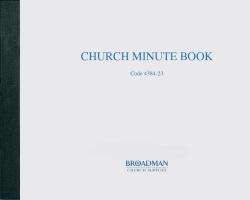9780805480832 Church Minute Book