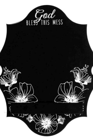 603799339193 God Bless This Mess Chalkboard (Plaque)