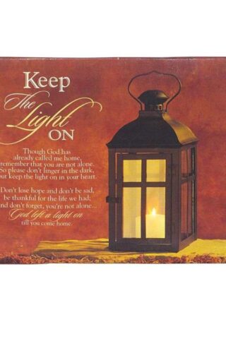 603799579094 Keep The Light On Lighted Placque