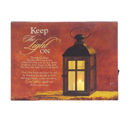 603799579094 Keep The Light On Lighted Placque