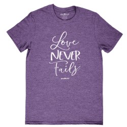 612978550182 Grace And Truth Love Never Fails (Medium T-Shirt)