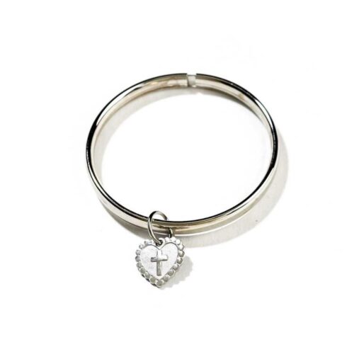 714611105152 Baby Bangle With Heart Cross (Bracelet/Wristband)