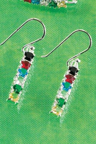 714611162629 Plan Of Salvation Multi Color Glass Stones (Earring)