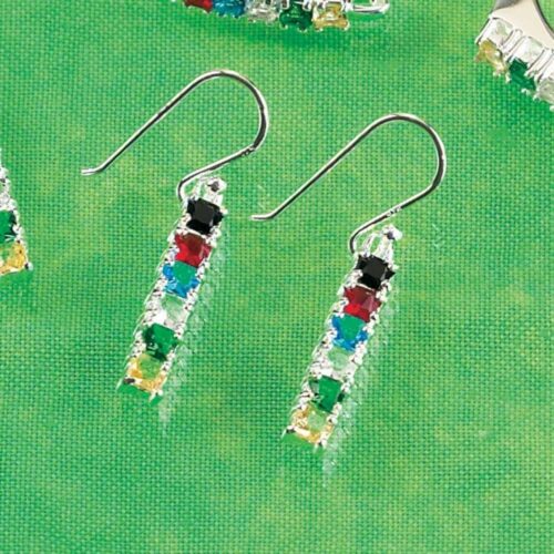 714611162629 Plan Of Salvation Multi Color Glass Stones (Earring)